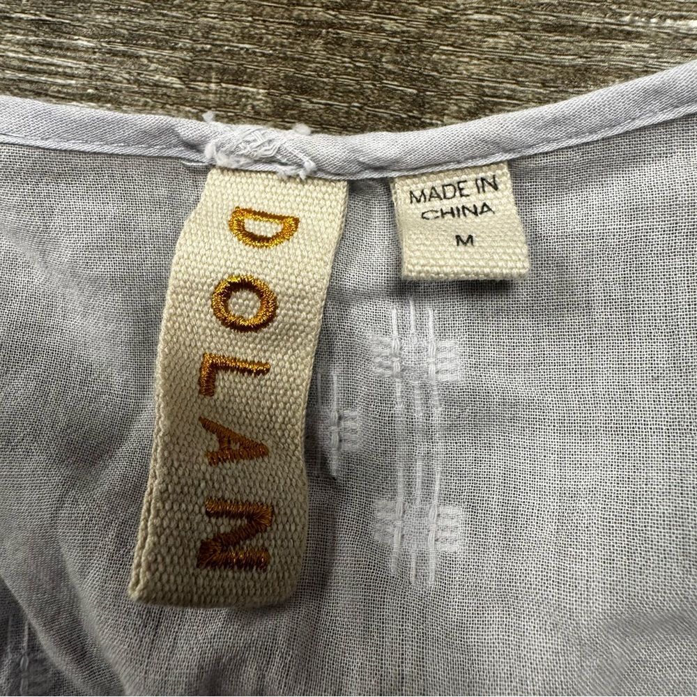 Dolan by Anthropologie Flutter Sleeve Shirt Size Medium - Picture 8 of 9